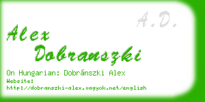 alex dobranszki business card